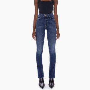 MOTHER high waisted runaway flares, blue